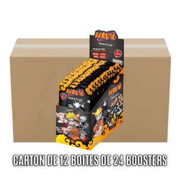 (ED2) Box mit 12 Boosterboxen – Konoha Shido – Naruto Mythos TCG – 2. Edition – EN