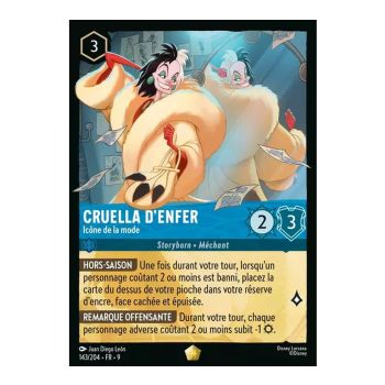 Item Cruella De Vil, Modeikone – 143/204 – Fabelhaft – Legendär – Französisch