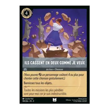 Item Sie zerbrechen in zwei Teile, wie ich es wünsche - 199/204 - FAB - Fabelhaft - Ungewöhnlich - Französisch