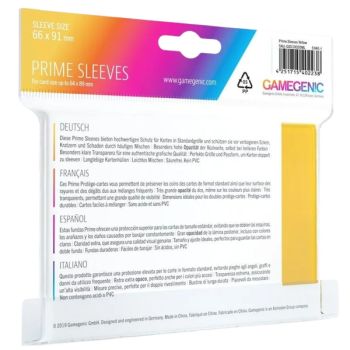 Gamegenic - 100 Prime Sleeves Gelb - 66x91 Standard (100)