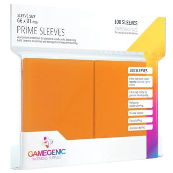 Gamegenic – 100 Prime-Hüllen Orange – 66 x 91 Standard (100)