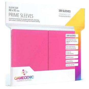 Gamegenic - 100 Prime Sleeves Pink - 66x91 Standard (100)