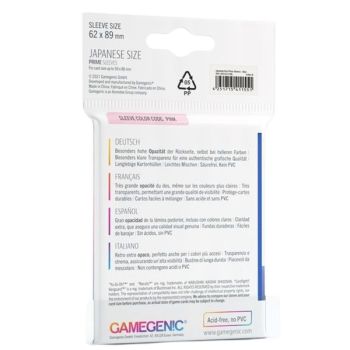 Gamegenic – Japanische Größe – 60 Prime Sleeves Blau – 62 x 89 Small (60)