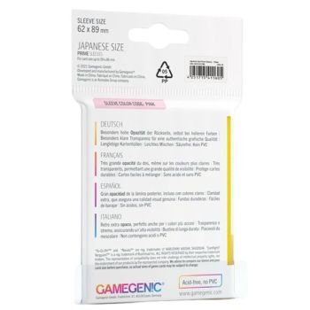 copy of Gamegenic : 50 Prime Sleeves 66x91 Standard