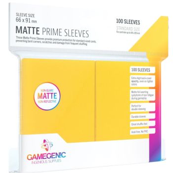 Gamegenic - Matte Prime Standard-Hüllen - Gelb - 66x91 (100)