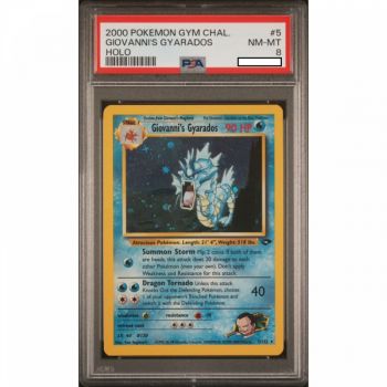 Item Pokémon – Graded Card – Giovanni's Gyarados 5/132 Pokémon Gym Challenge 2000 Englisch [PSA 8 – NM-MT]