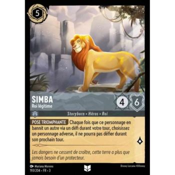 Item Simba, rechtmäßiger König – 193/204 – ITI – Les Terres d'Encres – Brillante – Premium – Französisch