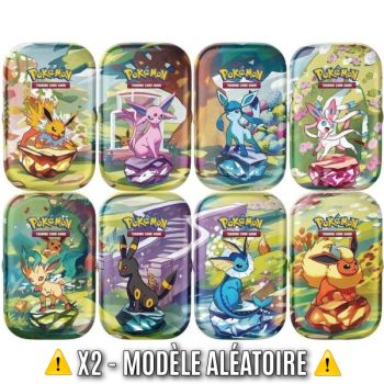 photo Lot 2 Mini-Dosen - Scharlachrot und Lila: Prismatic Evolutions [EV08.5 - SV08.5] - Pokémon - ⚠️Zufälliges Modell⚠️- FR