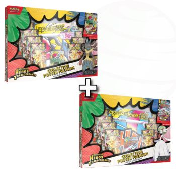 photo Konvolut aus 2 Boxen mit je 10 Boostern – Premium-Poster-Kollektion – Mega-Entwicklung – Transzendente Helden [ME02.5][ASC] – Pokémon – FR