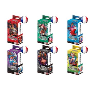 photo Set mit 6 Anfängerdecks – One Piece CG – ST23>ST28 – FR