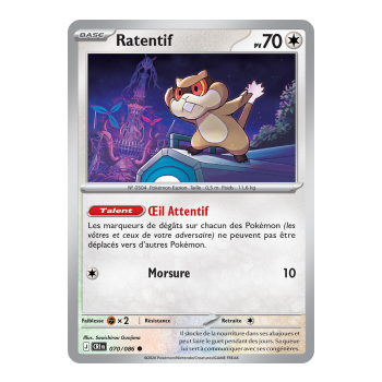 Ratentif – Gewöhnlich 70/86 – ME04 – Pokémon – Mega Evolution Chaos Rising