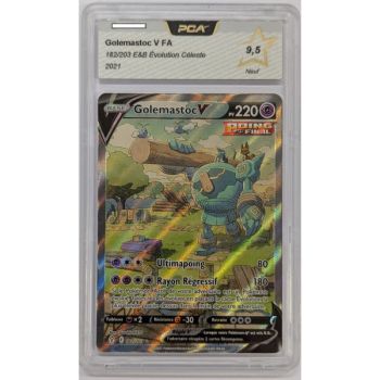 [PCA 9.5 - Neu] - Bewertete Karte - Golemastoc V 182/203 - E&B Celestial Evolution - 2021 - Pokémon - Französisch