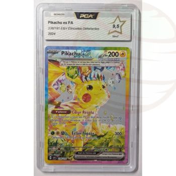 [PCA 9.5 - Neu] - Bewertete Karte - Pikachu ex 238/191 - E&V Burst of Sparks - 2024 - Pokémon - Französisch