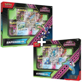 photo Set mit 2 scharlachroten und violetten Boxen: Nebula Fable Hyporoi-EX & Greninja-EX -[SV06.5 - EV06.5] - Pokémon - FR