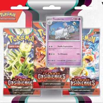 Pokémon – Dreierpack – Scharlachrot und Lila – Obsidianflammen – [SV03 – EV03] – Tomberro / Evoli – FR