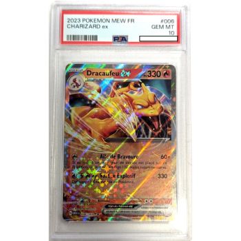 [PSA 10 – Neuwertig] – Bewertete Karte – Glurak EX 006/165 – Scharlachrot & Lila: Pokémon 151 – 2023 – Pokémon – Französisch