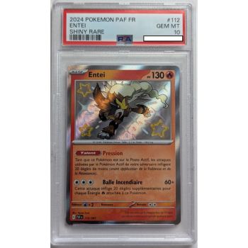 [PSA 10 – Neuwertig] – Bewertete Karte – Entei 112/091 – Scarlet & Purple: Destined for Paldea – 2024 – Pokémon – Französisch