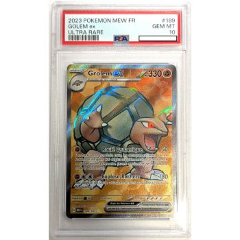 [PSA 10 – Neuwertig] – Bewertete Karte – Golem EX 189/165 – Scharlachrot & Lila: Pokémon 151 – 2023 – Pokémon – Französisch