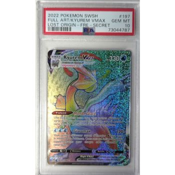[PSA 10 – Neuwertig] – Bewertete Karte – Kyurem VMAX 197/196 – Schwert & Schild: Verlorene Ursprünge – 2022 – Pokémon – Französisch