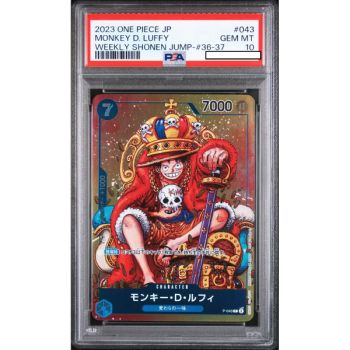 [PSA 10 – Neuwertig] – Bewertete Karte – Monkey D. Luffy P-043 – Weekly Shonen Jump #36-37 – 2023 – One Piece – Japanisch