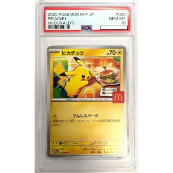 [PSA 10 - Gem Mint] - Bewertete Karte - Pikachu McDonald's 020/M-P - Promo - 2025 - Pokémon - Japanisch