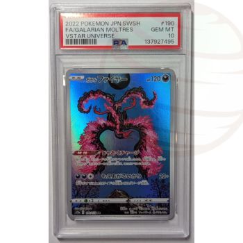 [PSA 10 – Neuwertig] – Bewertete Karte – Galar-Moltres AR 190/172 – S12a VStar Universe – 2022 – Pokémon – Japanisch