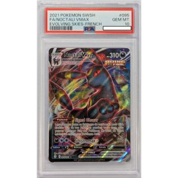 [PSA 10 – Neuwertig] – Bewertete Karte – Nachtara Vmax 095/203 – Schwert & Schild: Himmelsentwicklung – 2021 – Pokémon – Französisch