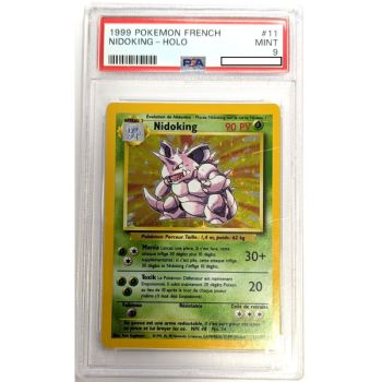 [PSA 9 - Mint] - Bewertete Karte - Nidoking 11/102 - Unlimitiert - Basis-Set - 1999 - Pokémon - Französisch