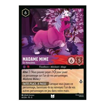 Madame Mime, in Nashorngestalt – 69/204 – ROJ – Die Herrschaft Jafars – Brillant – Premium – Französisch