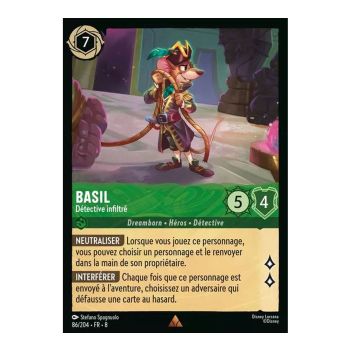 Item Basil, der Undercover-Detektiv – 86/204 – ROJ – Die Herrschaft Jafars – Selten – Französisch