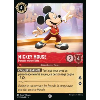 Item Mickey Mouse – Begeisterter Tänzer – 112/204 – SSK – Ciel Scintillant – Kommune – Französisch