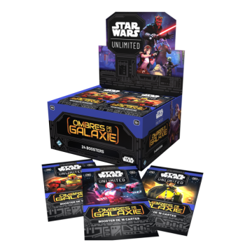 Star Wars Unlimited – Starter-Kit-Deck + Box mit 24 Boostern SW Unlimited: Shadows of the Galaxy – FR