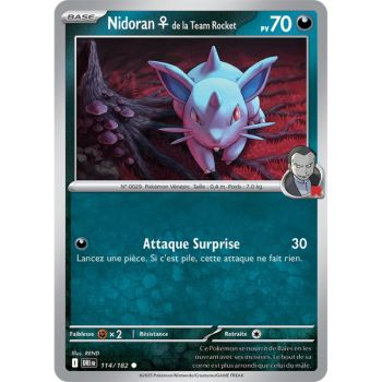 Item Team Rockets Nidoran♀ – Rückseite 114/182 – Scharlachrot und Lila 10 Schicksalhafte Rivalitäten