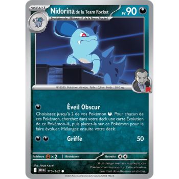 Item Team Rockets Nidorina – Rückseite 115/182 – Scharlachrot und Lila 10 Schicksalhafte Rivalitäten