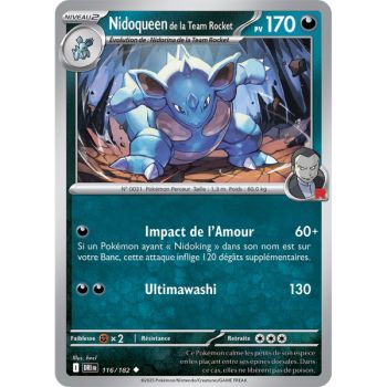 Item Team Rockets Nidoqueen – Rückseite 116/182 – Scharlachrot und Lila 10 Schicksalhafte Rivalitäten