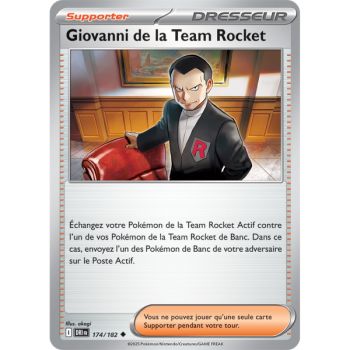 Item Giovanni von Team Rocket – Rückseite 174/182 – Scharlachrot und Lila 10 Schicksalhafte Rivalitäten