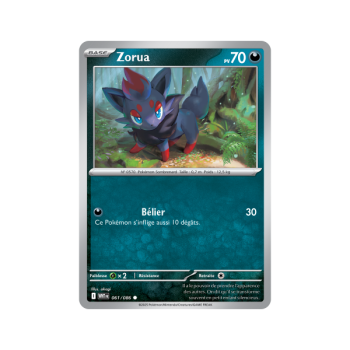 Item Zorua – Kommune 61/86 – Scharlachrot und Violett 10,5 Weiße Flamme