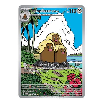 Alola-Digdri – Seltene Illustration 208/191 – Scharlachroter und violetter Explosionsfunke