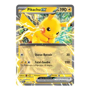 Pikachu-ex - Doppelt selten 28/131 - Scharlachrot und Lila 8.5 Prism Evolutions