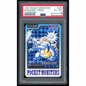 Item Pokémon – Graded Card – Blastoise 009 Prism Pocket Monster Carddass 1997 Japanisch [PSA 6 – EX-MT]