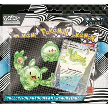 photo Tri-Pack – 3 Booster – Sticker-Kollektion: Symbios – Scharlachrot und Lila: Schwarzer Blitz – [SV10.5 – EV10.5] – Pokémon – FR