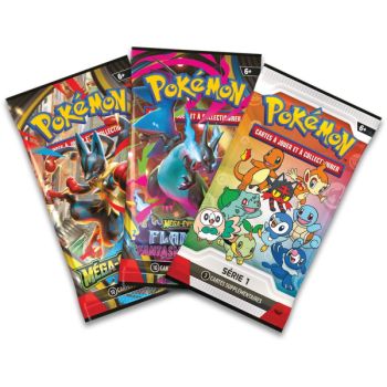 Dreierpack – 3 Booster – Illustrationskollektion „Erste Partner“ – Serie 1 – Pokémon – FR