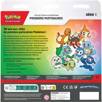 Dreierpack – 3 Booster – Illustrationskollektion „Erste Partner“ – Serie 1 – Pokémon – FR
