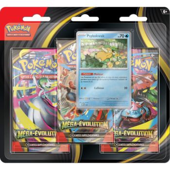 Dreierpack – 3 Booster – Enton/Akwakwak – Mega-Entwicklung – [ME01 – MEG] – Pokémon – FR (Zufallsmodell)