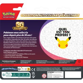 Dreierpack-Sticker-Nachfüllpackung – 3 Booster – Alola-Kokowei/Lucario – 30. Jubiläum [ME05.5][30C] – Pokémon – FR