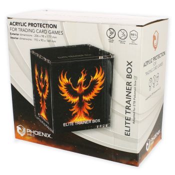 Schützende Plexiglas-Vitrine für Elite Trainer Box (ETB) – Magnetdeckel – Phoenix Shield