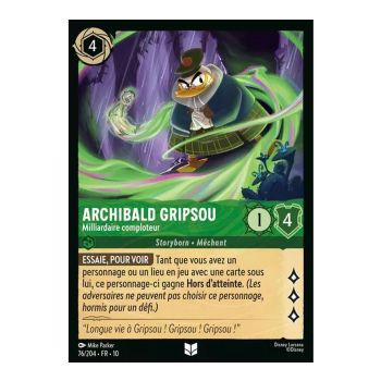 Item Archibald Gripsou, Milliardär und Verschwörer – 76/204 – WHW – Schimmer in der Tiefe – Ungewöhnlich – Französisch