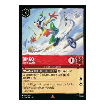 Item Dingo, Linkshänder-Skifahrer – 121/204 – GEWINN – Frostbeule – Selten – Französisch