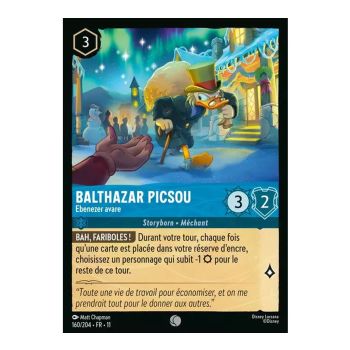 Item Dagobert Duck, der geizige Ebenezer – 160/204 – GEWINN – Frostbeule – Gewöhnlich – Französisch