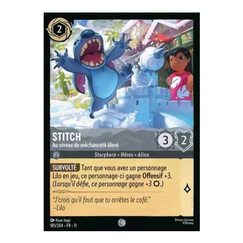Stitch, Hohes Böses Level – 185/204 – GEWINN – Frostzauber – Brillant – Premium – Französisch